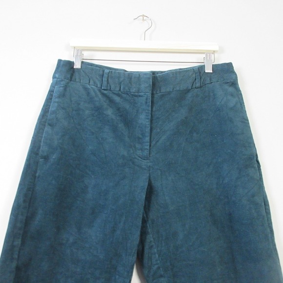 Banana Republic Corduroy Straight Leg Trousers Women Blue 12 Cotton Casual 558 - Picture 3 of 12